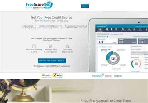 free credit score 360 member login