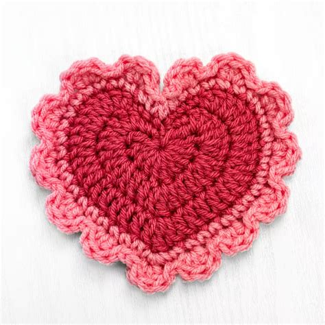 Free Crochet Pattern For Heart Coaster