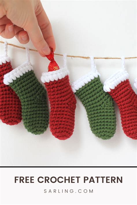 Free Crochet Pattern Mini Christmas Stocking