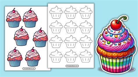 Free Cupcake Template Printable
