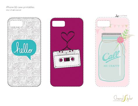 Free Customizable Iphone 6 Case Insert Printable