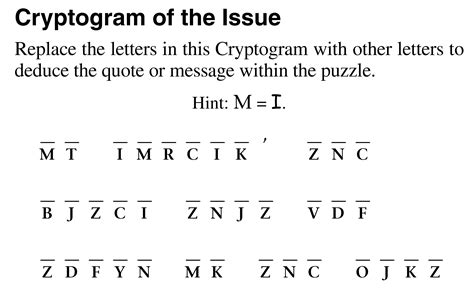 Free Daily Cipher Printable Puzzles