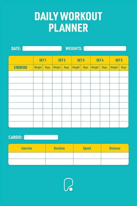 free daily workout planner templates