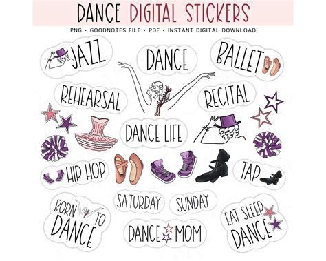 Free Dance Sticker Printable