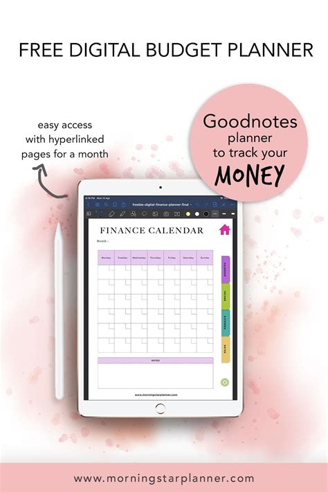 free digital budget planner pdf