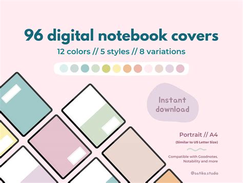 Free Digital Notebook Covers