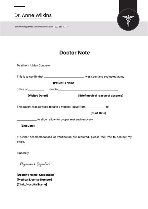 free doctors note online