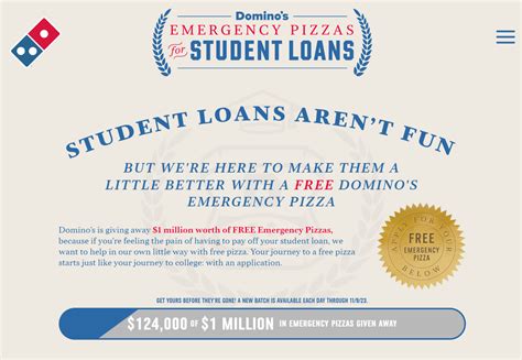free dominos student loans