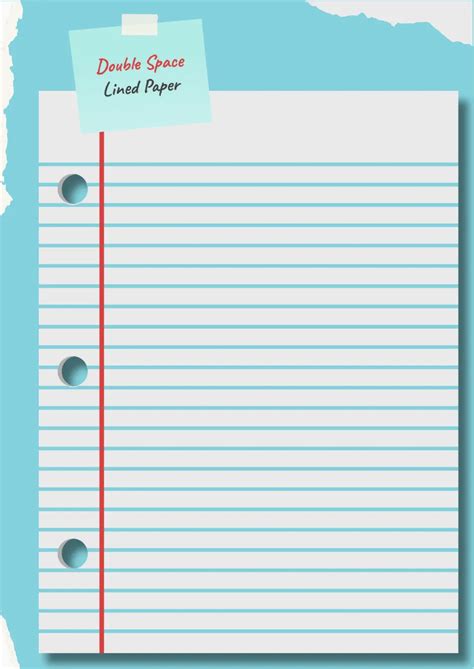 Free Double Spaced Lined Paper