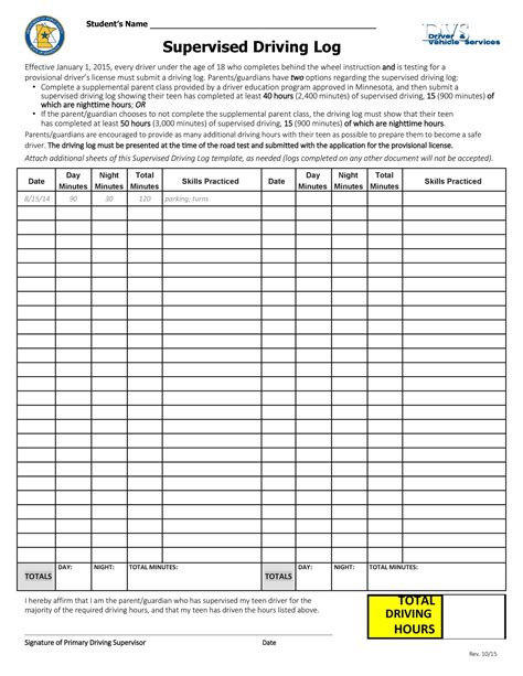 free driver daily log sheet template