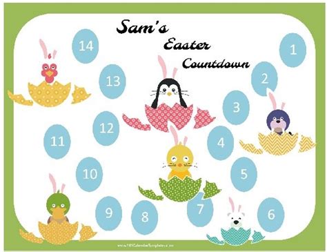 Free Easter Countdown Printable