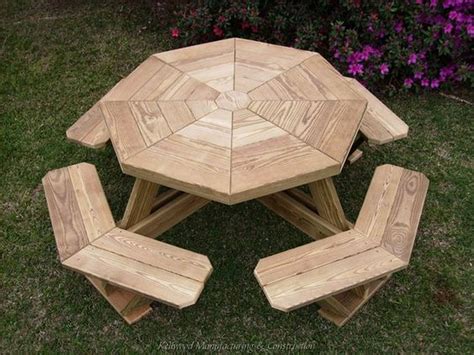 Octagon Picnic Table Plans How To build DIY Woodworking Blueprints