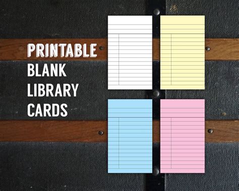 Free Editable Blank Library Card Template