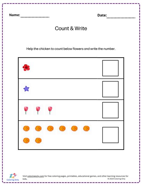 Free Editable Printable Count It Write It