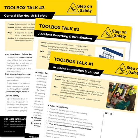 Free Examples Of Toolbox Talks
