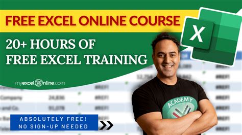 free excel training online 2022 youtube
