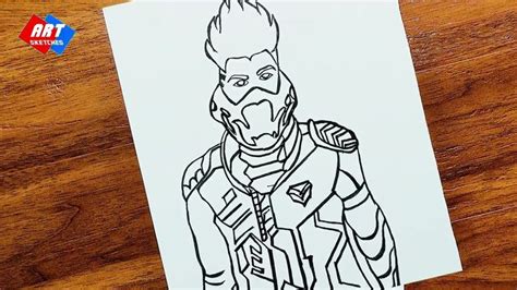 Free Fire Character Drawing