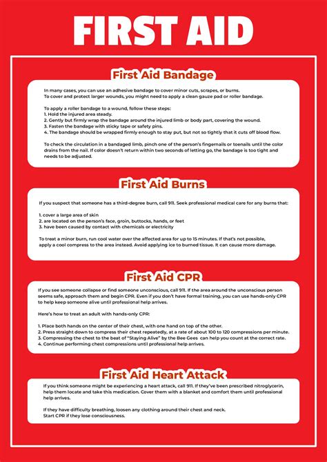 Free First Aid Printables