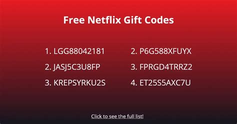 free gift card code netflix