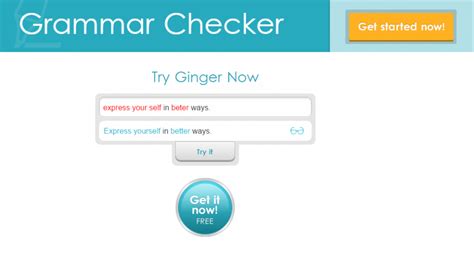 free ginger grammar and sentence checker