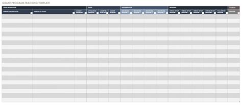 free grant tracking spreadsheet template