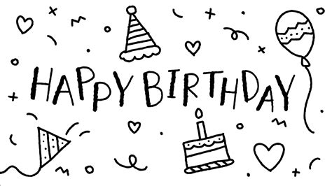 7+ Birthday Clipart Black And White Preview Birthday Cupcake