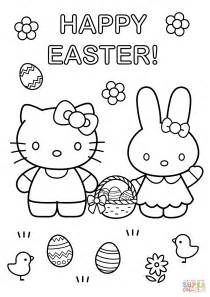 free hello kitty easter coloring pages