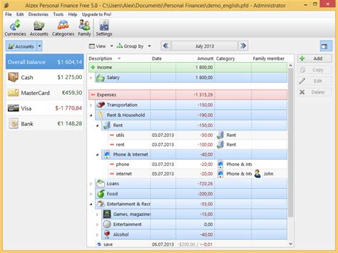 free home budgeting software sync with bank