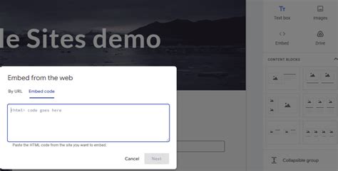 free html code for google sites