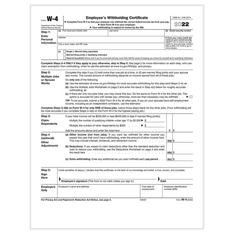free irs forms online w-4 2023