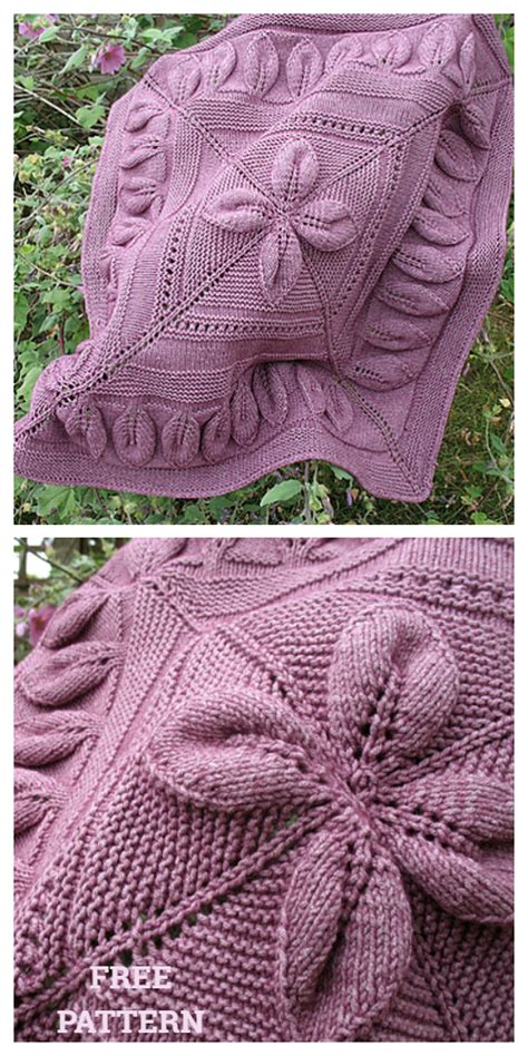 Free Knitting Pattern For Leaf Blanket
