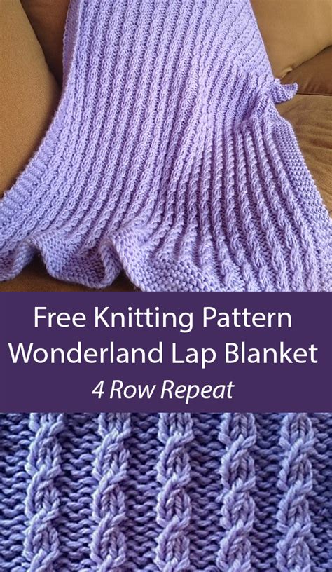 Free Knitting Pattern Lap Blanket
