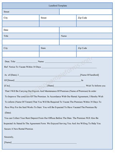 free landlord forms
