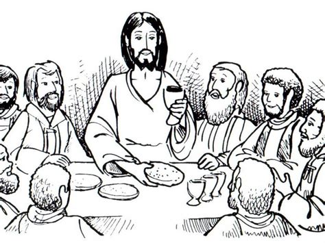 free last supper coloring page