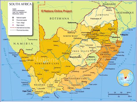 free map of south africa