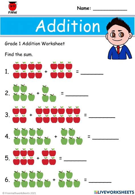 Free Math Worksheets For Grade1