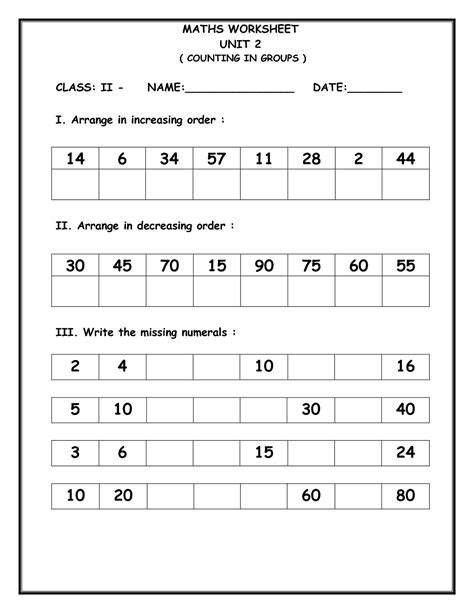 Free Math Worksheets Ks2