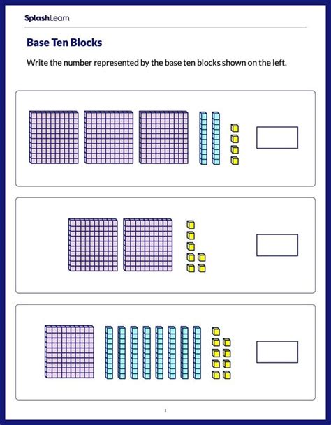 Free Math Worksheets Number Blocks