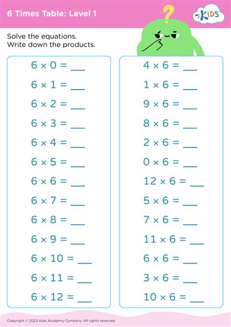Free Math Worksheets X6