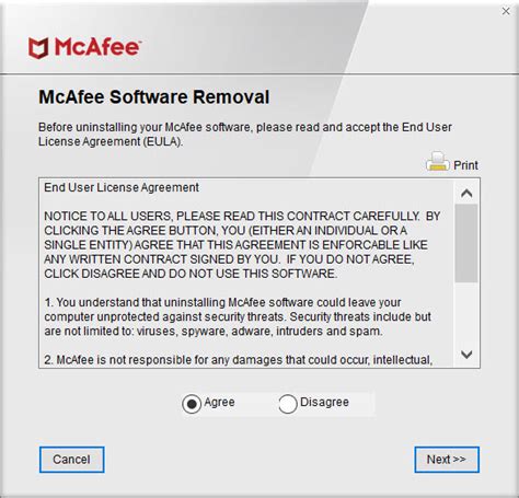 free mcafee removal tool