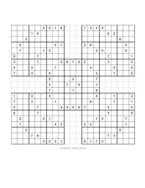 Free Mega Sudoku Puzzles