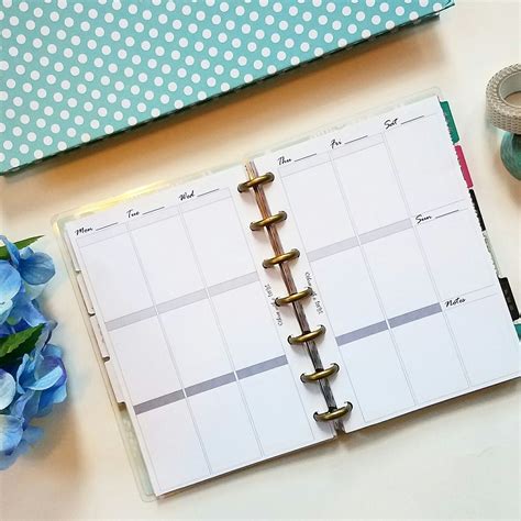 Free Mini Happy Planner Weekly Printable Inserts