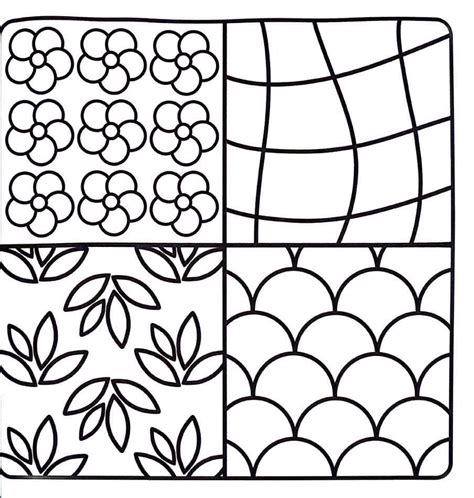 Free Mini Pattern Coloring Pages