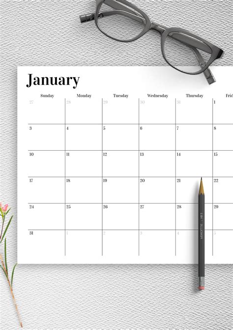 Free Monhly Calander Printable
