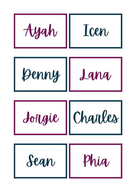 Free Name Templates Printable