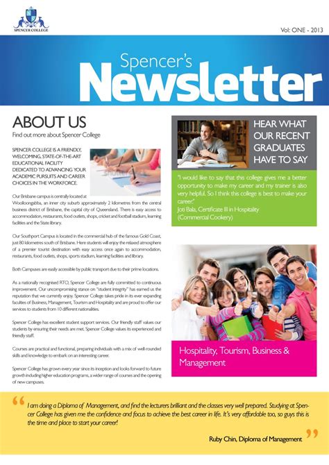 free newsletter templates for nonprofits