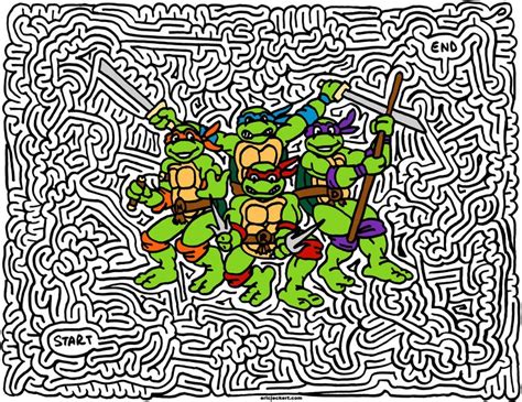 Free Ninja Turtle Printable Mazes