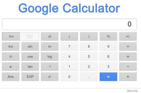 free online calculator google search tips