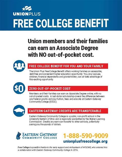 free online college through union plus