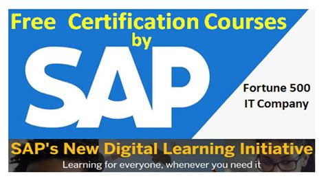 free online sap training and certification